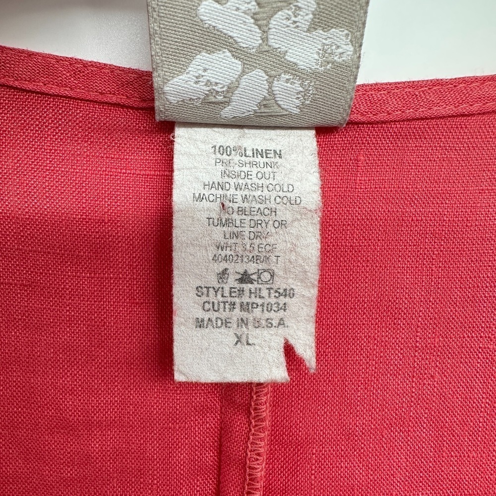 Match Point Tunic Shirt Dress Size XL 100% Linen Lagenlook Coastal Beachy Boho - Picture 10 of 11